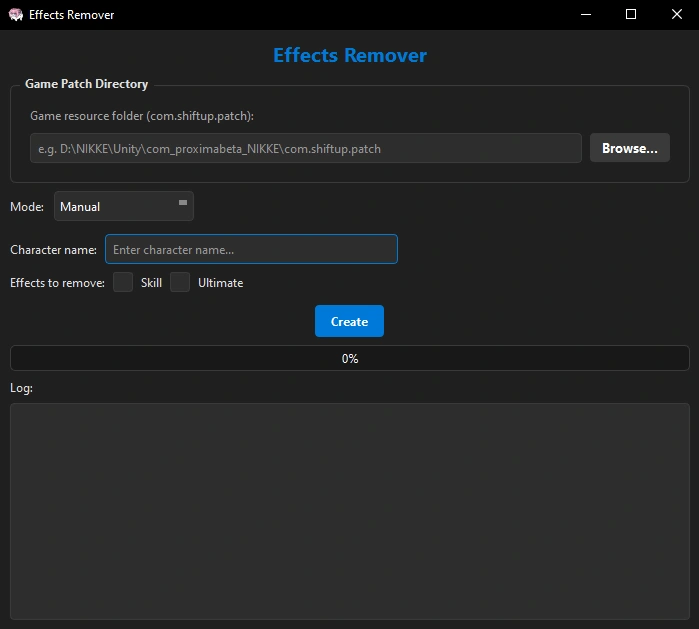 Effects Remover tool screenshot